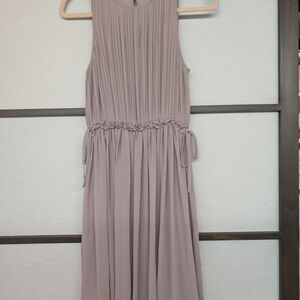 H&M Mauve Pleated Midi Dress